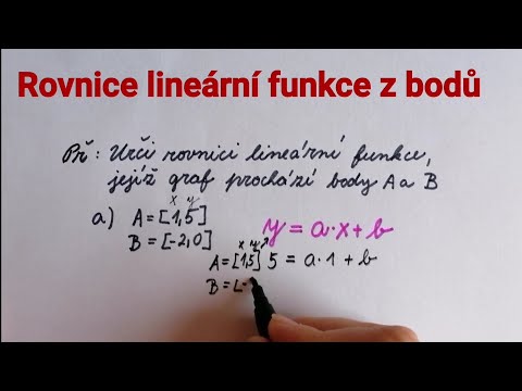 Rovnice lineární funkce z bodů