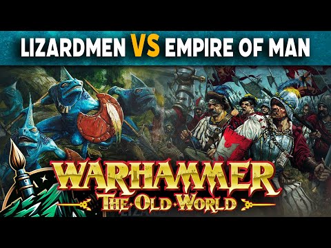 Lizardmen VS Empire of Man -  Warhammer The Old World Live Battle Report