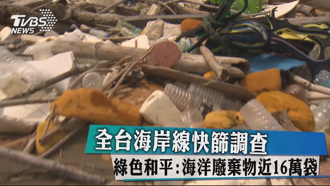 全台海岸線快篩調查! 綠色和平:海洋廢棄物近16萬袋