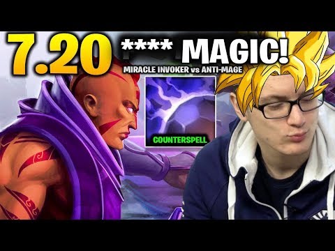 MIRACLE INVOKER vs NEW ANTI-MAGE SKILL - COUNTERSPELL 7.20 DOTA