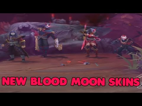 LoL BLOOD MOON Diana, Jhin, Talon & Twisted Fate Skins!