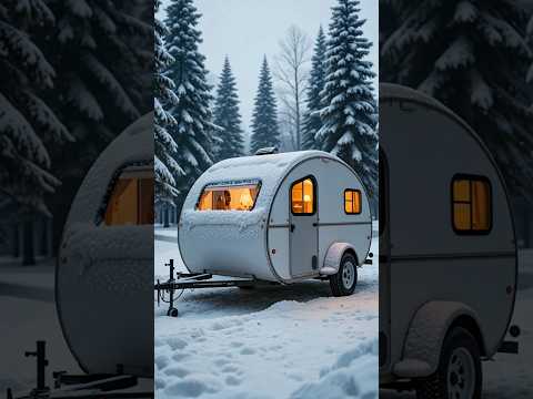 Camping in a Snowy Wonderland! 🏕❄️ Teardrop Trailer Adventure