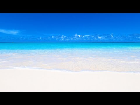 Perfect Beach Scene: 7 Hours of White Sand, Blue Water & Ocean Waves in 4K