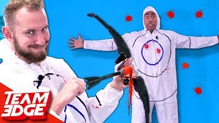 Painful Human Darts Face Off!!