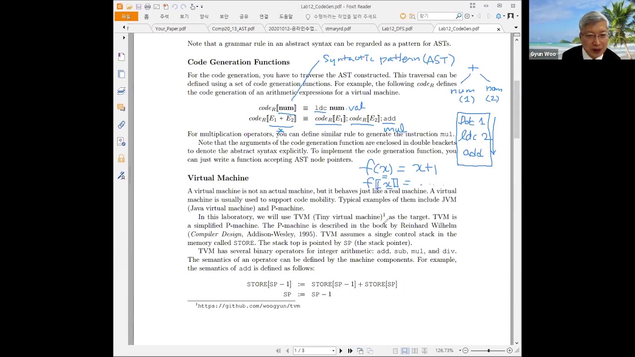 Compiler Lab 12: Code Generation