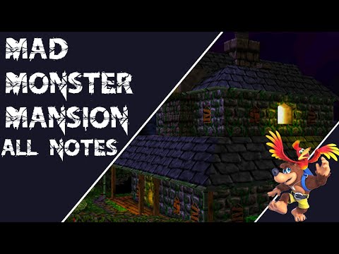 Banjo-Kazooie - Mad Monster Mansion - All 100 Note Locations