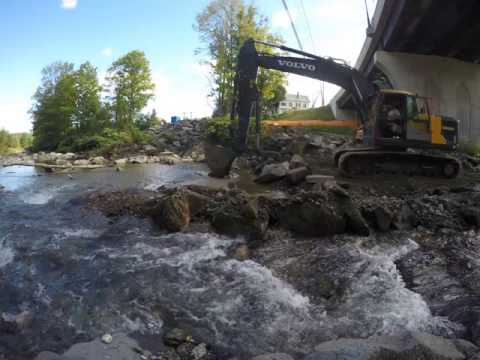 building the step at the site of the removed dam
