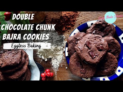 Double Chocolate Chunk Millet ( Bajra / बाजरा  ) Cookies | Healthy Recipe | Cook Bake Shake