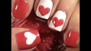 Valentine's Heart Nail Design