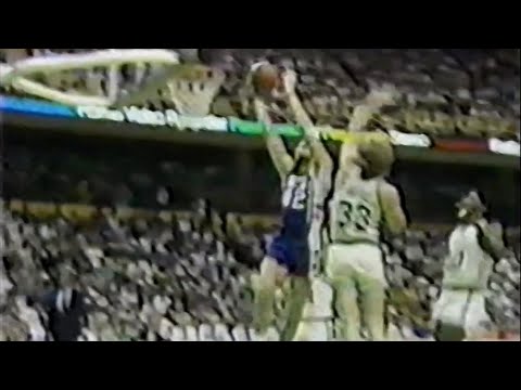 Mike Gminski Nets 24pts 13rebs vs Celtics (1986)