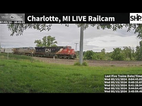 Live webcam view of Charlotte Railcam on the CN Flint Sub