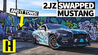 A 2JZ Swapped Ford Mustang - Built in Just 30 Days for Drift Week. And it Tows, Too!