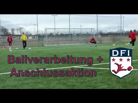 Trainingseinheit am DFI: Ballverarbeitung mit Anschlußaktion - Übung 6