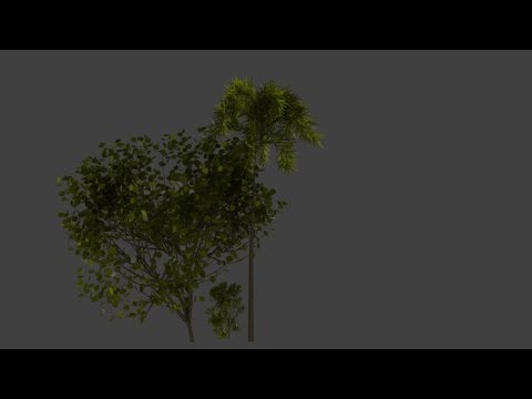 Blender 2.6x Tropical Terrain - 02 - Bush, regular tree