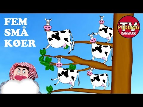 Fem små køer sad i et træ - Danske børnesange