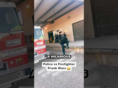 Officers' hilarious prank on firefighters 😂 (@woosahbrandingcompany)