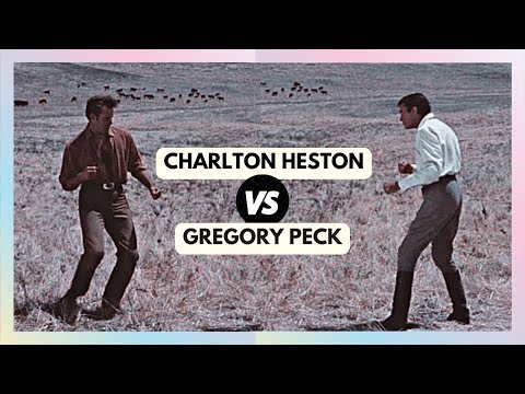 Charlton Heston vs Gregory Peck - Fist Fight Scene in The Big Country (1958)