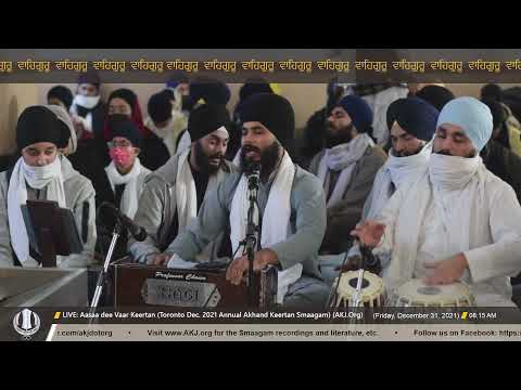 105 Bhai Navjot Singh Jee Toronto Friday Morning Toronto Dec 2021 Annual Akhand Keertan Smaagam