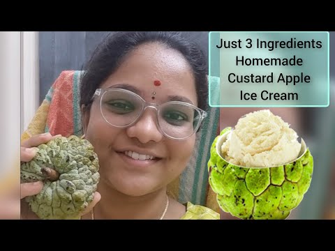 Homemade Custard Apple Icecream|Ravali| #3ingredientrecipes #tasty #healthy #fruit #fresh #1st #food