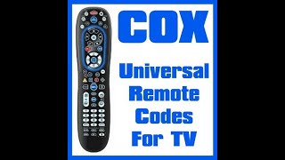 COX Universal Remote Codes (How to program)