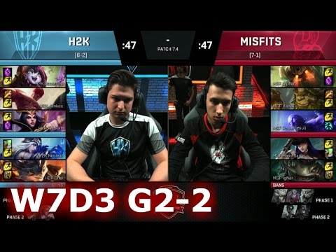 Misfits vs H2K Gaming | Game 2 S7 EU LCS Spring 2017 Week 7 Day 3 | MSF vs H2K G2 W7D3