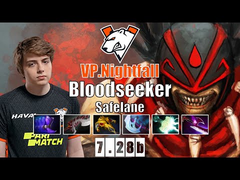 Bloodseeker Safelane | VP.Nightfall | NIGHTFALL RAMPAGE BLOODSEEKER | 7.28b Gameplay Highlights