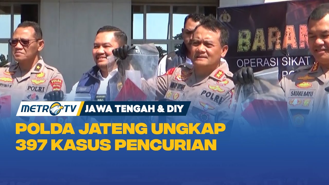 Operasi Sikat Jajaran Candi 2023, Polda Jateng Ungkap 397 Kasus Pencurian