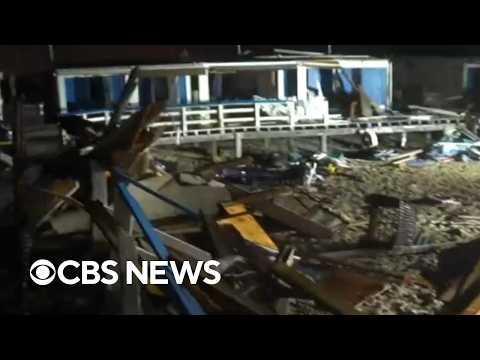 Tornado rips across beach outside of New York City