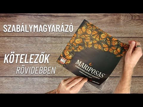 Mariposas társasjáték  Kötelezők rövidebben (szabálymagyarázó) - reflexshop