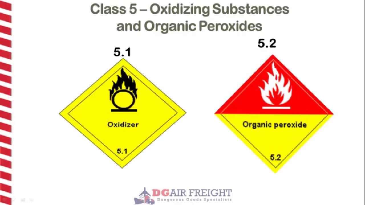 Dangerous Goods Class 5 - Oxidizing Substances and Organic Peroxides