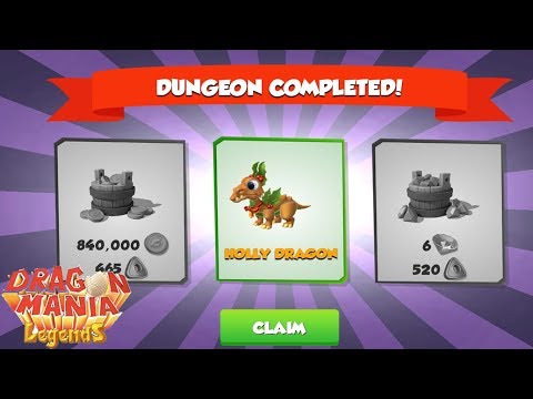 I got the Holly Dragon - Fight the Daily Dungeon - Gameplay - Dragon Mania Legends - part 726