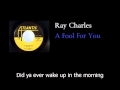 Ray Charles - A Fool For You - w lyrics 