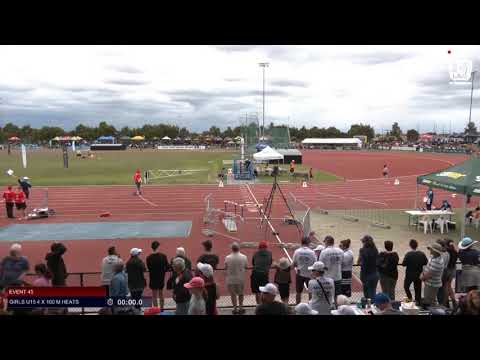 Girls U15 4 x 100m Heat 1 - 2019 SUBWAY State Relay Championships // LAVicTV