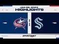 NHL Highlights Blue Jackets Vs Kraken January 28 2023