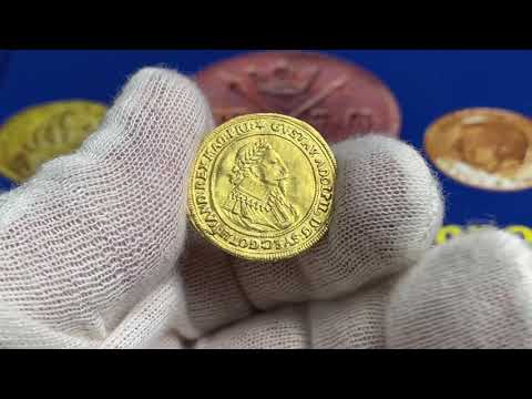 Gustav II Adolf, Nürnberg dukat 1632 - Mycket vackert exemplar med underbar lyster på stort myntämne