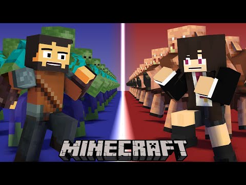We fought using MUTANT MONSTERS in Minecraft