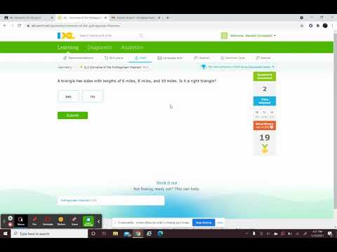 Kendall Does Math!: IXL Geometry Q2: Converse of the Pythagorean Theorem