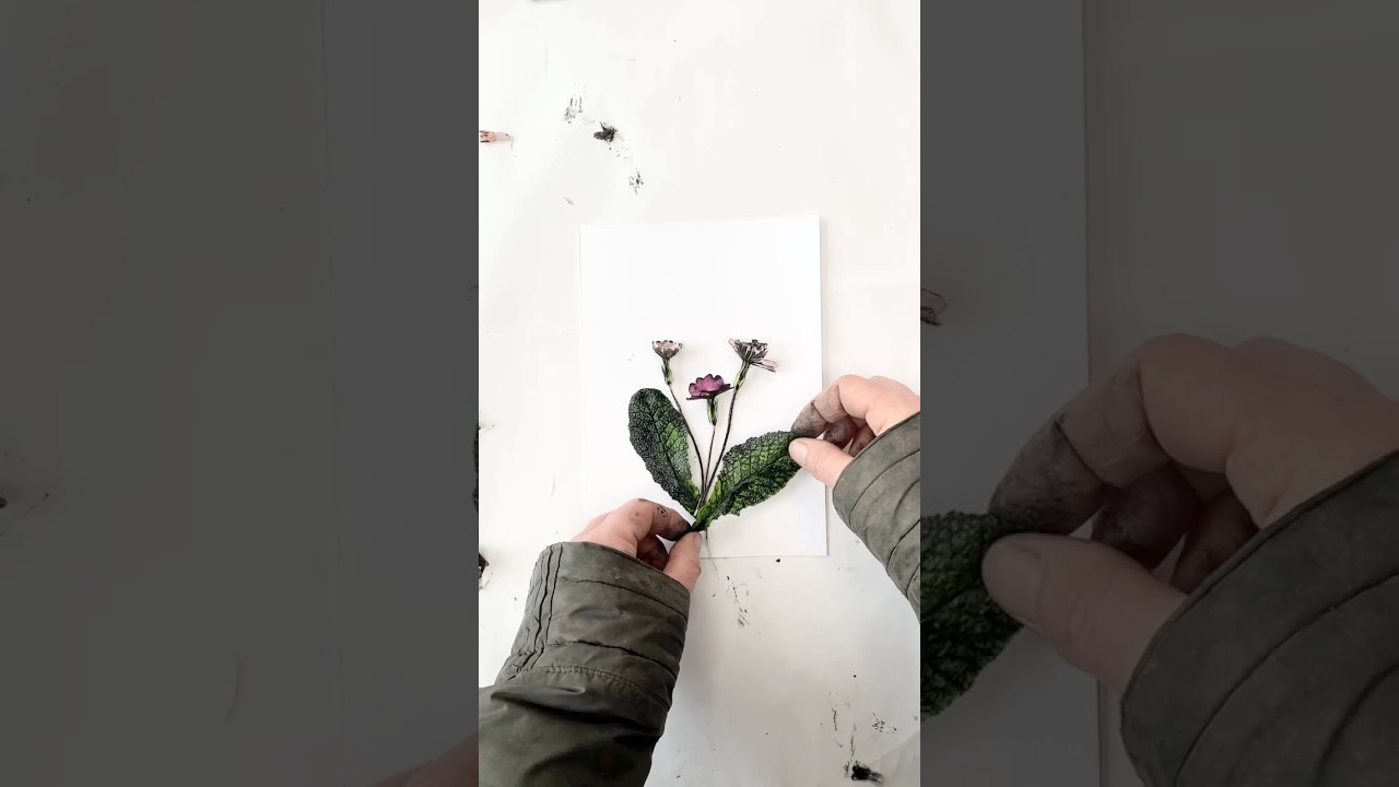 How to Monoprint spring flowers. 💛primroses monoprint 💛