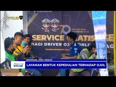 POLRES SEMARANG GAGAS LAYANAN SERVIS KENDARAAN GRATIS BAGI DRIVER OJEK ONLINE