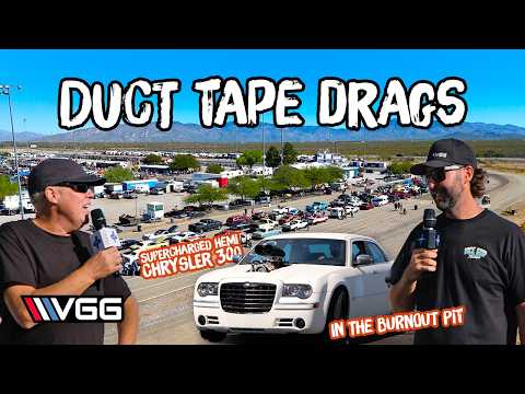 SUPERCHARGED HEMI Chrysler In The Burnout Pit! - DUCT TAPE DRAGS 2025