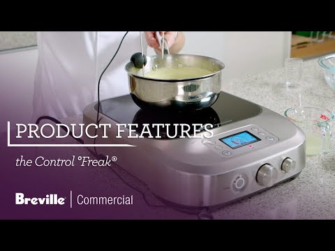 The Control Freak Induction Burner, countertop, Single, ceramic glass top, set and hold function, temperature range 86 to 482 farenheight