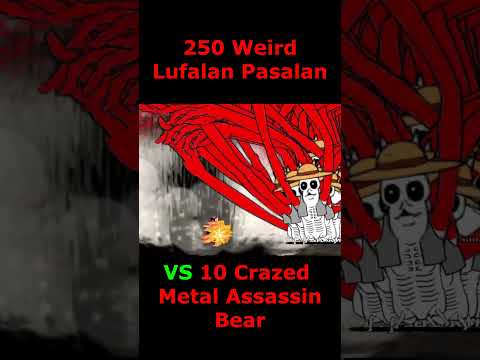 the battle cat 250 Weird Lufalan Pasalan VS 10 Crazed Metal Assassin Bear #battlecats #gaming #cat