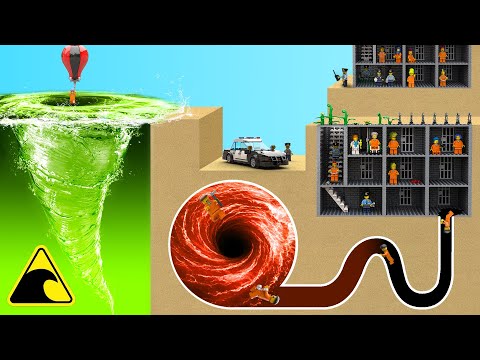 Trapped in Tsunami - Lego Dam Breach Experiment