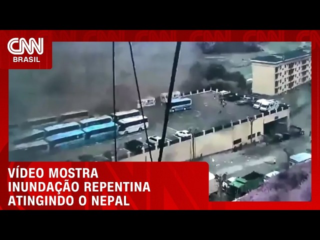 Veja o momento em que inundação repentina atinge o Nepal | CNN BRASIL