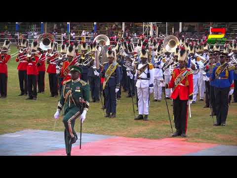 BEATING OF THE RETREAT BY KENYA MASS BANDS IN NAIROBI SHOW 2023 JAMUHURI PARK