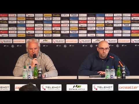 Die Pressekonferenz vor dem Heimfinale gegen den Karlsruher SC (37. Spieltag)