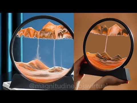 Ampulheta dunas de areia colorida