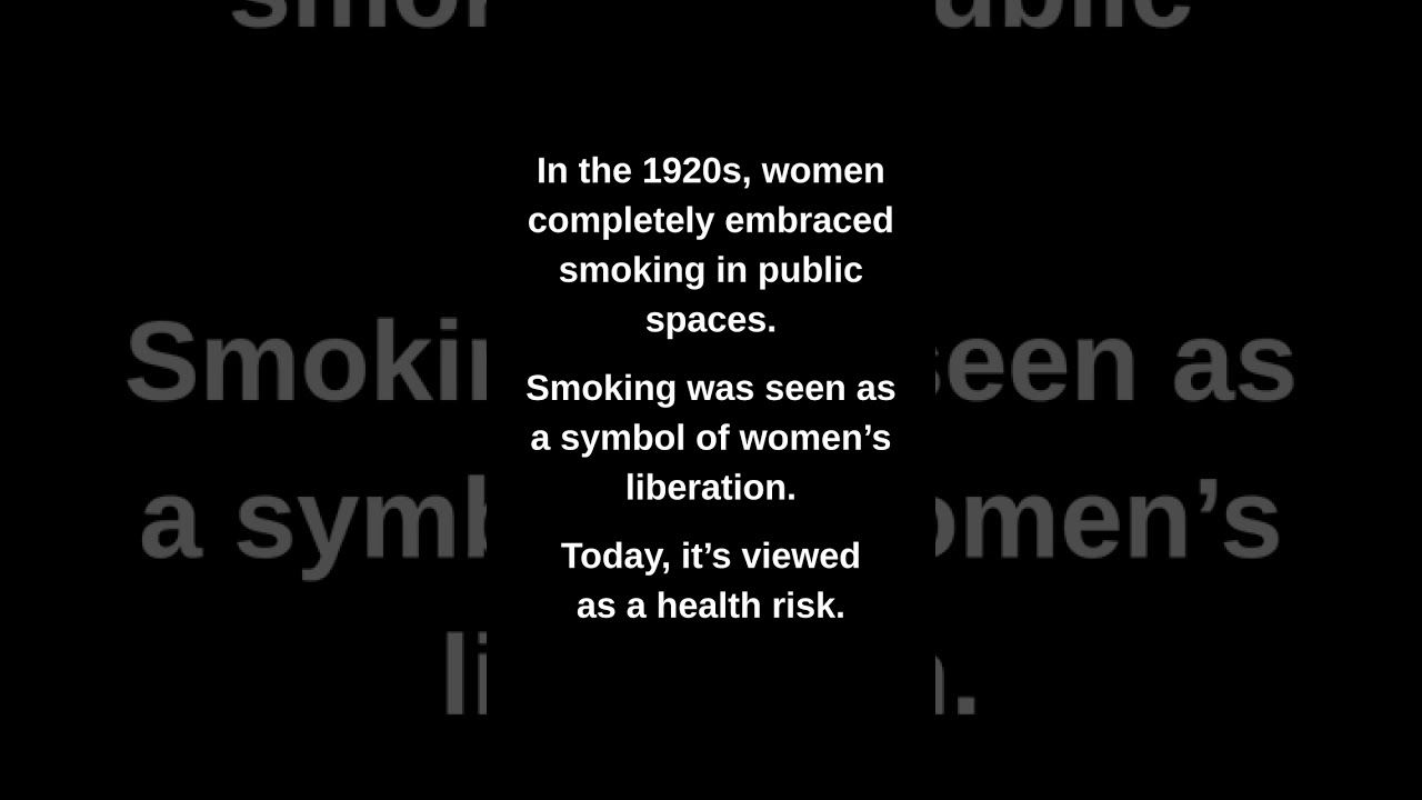 In the 1920s, women completely embraced smoking in public spaces.