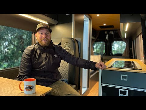 Luxury Mercedes sprinter campervan self build. (Tiny home tour)