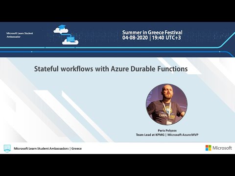 [ENG] - Write stateful workflows in a serverless compute environment with Azure Durable Functions.